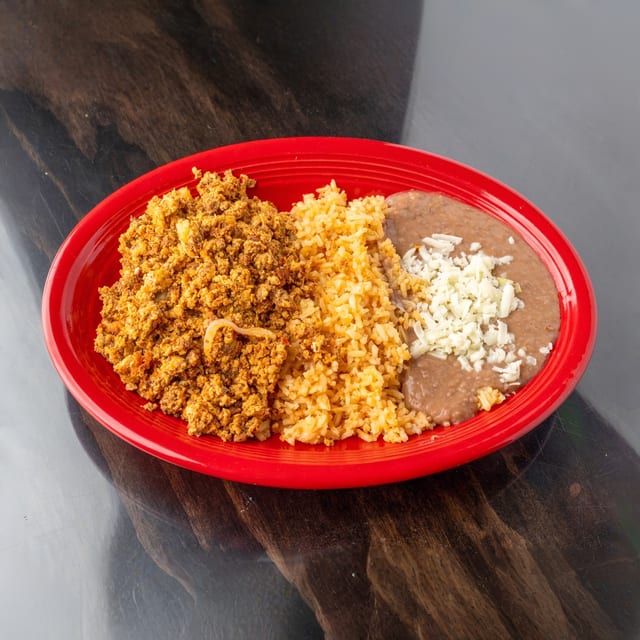 Papas Con Chorizo Plate.
