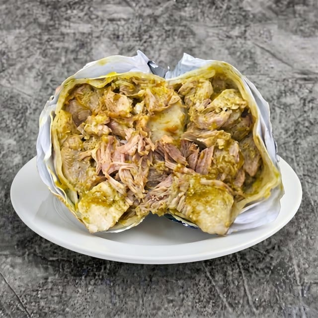 Green Chile Pork Burrito.