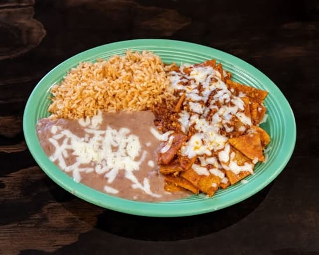 Chilaquiles Con Chorizo Plate.