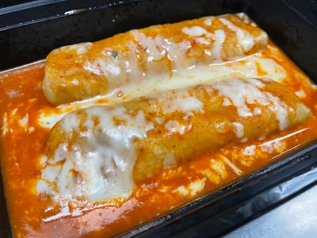 Tamale and Cheese Enchilada Combo.